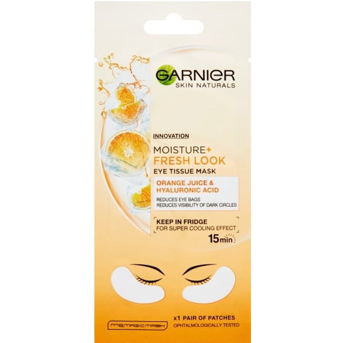 Garnier Moisture + Fresh Look Povzbuzující oční textilní maska