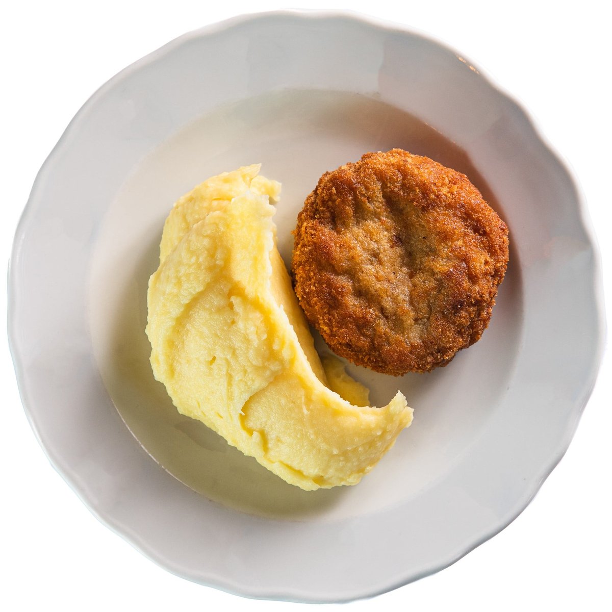 Holandský řízek se šťouchanými brambory z Kantýny