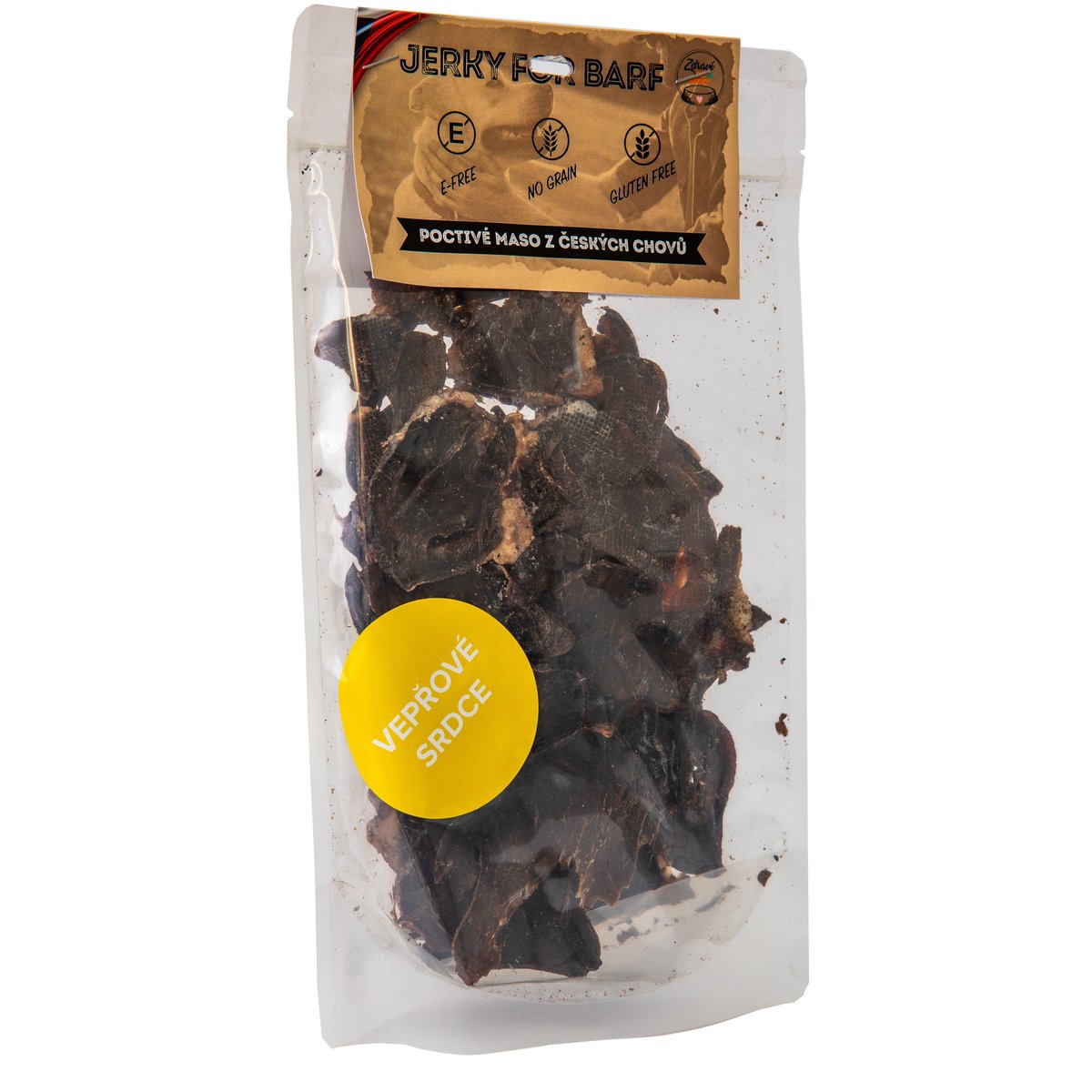 Do psí misky Jerky for barf sušené vepřové srdce