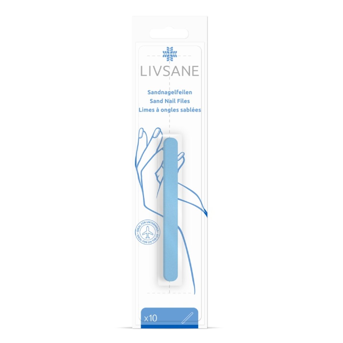LIVSANE Pilník na nehty pískový 10ks