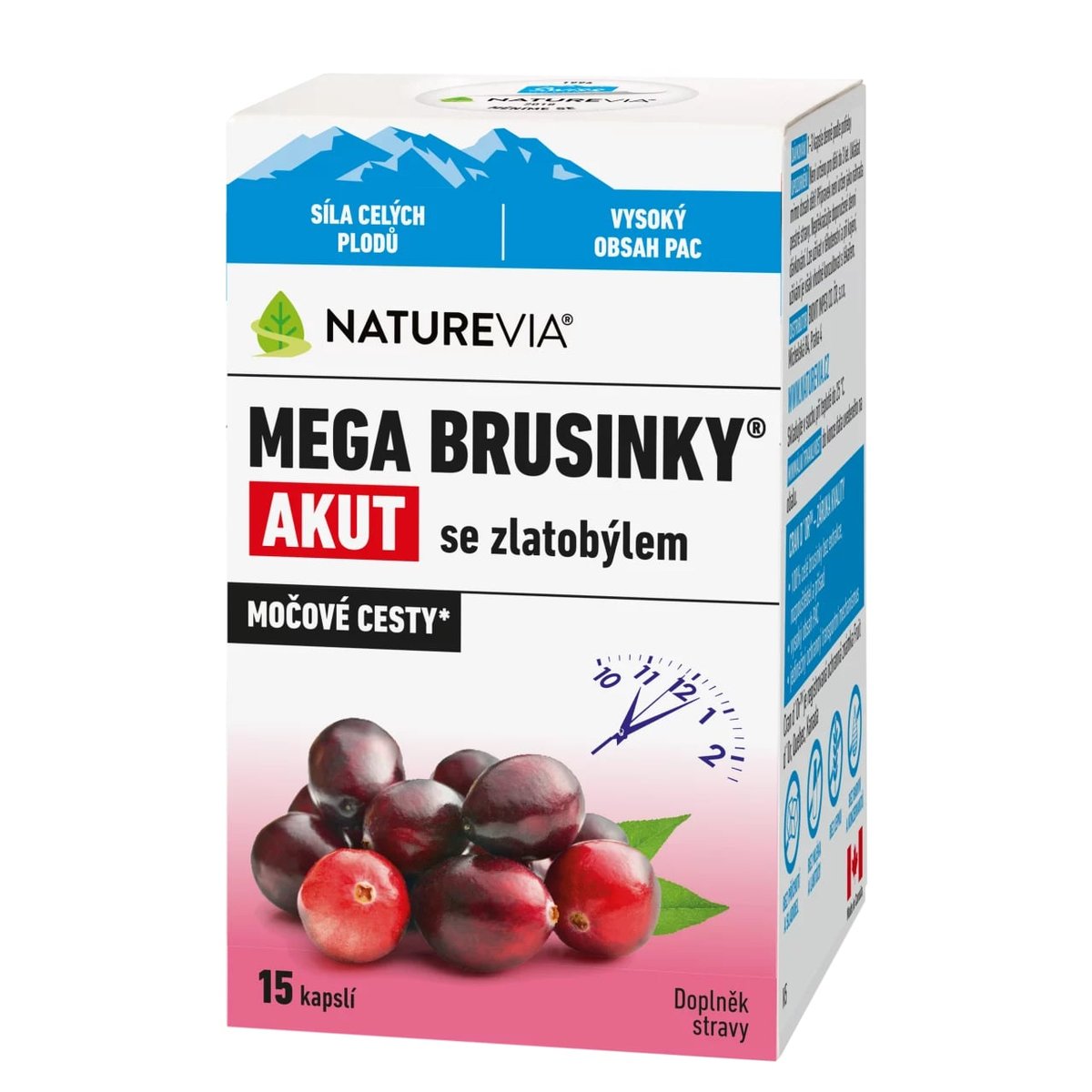 NatureVia Mega brusinky Akut cps.15