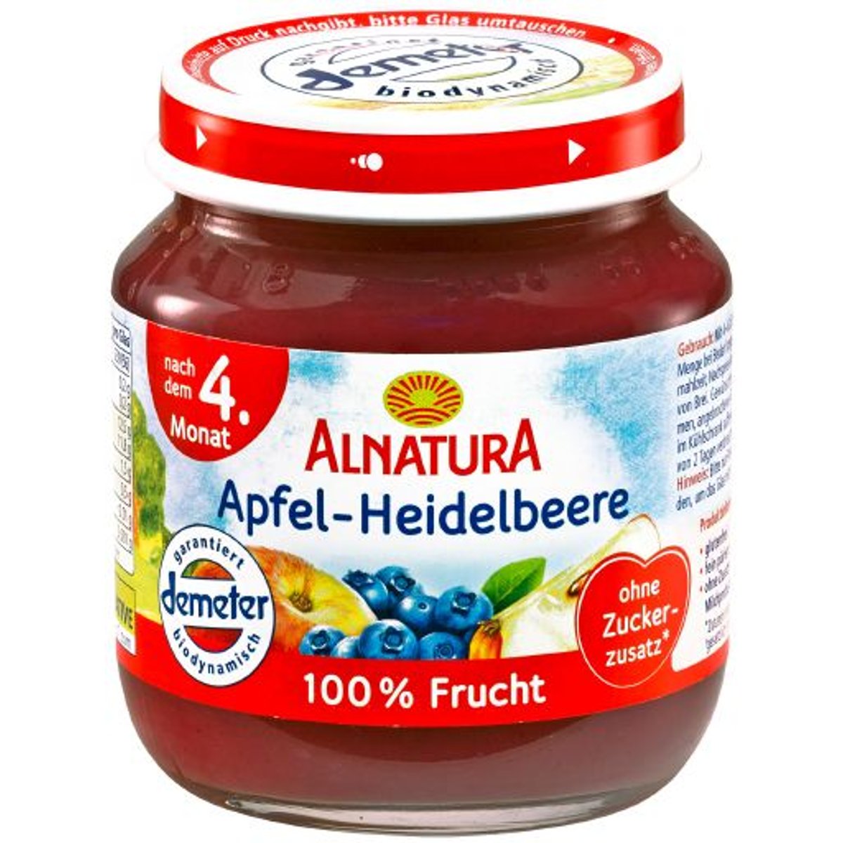 Alnatura BIO Ovocný příkrm s jablky a borůvkami