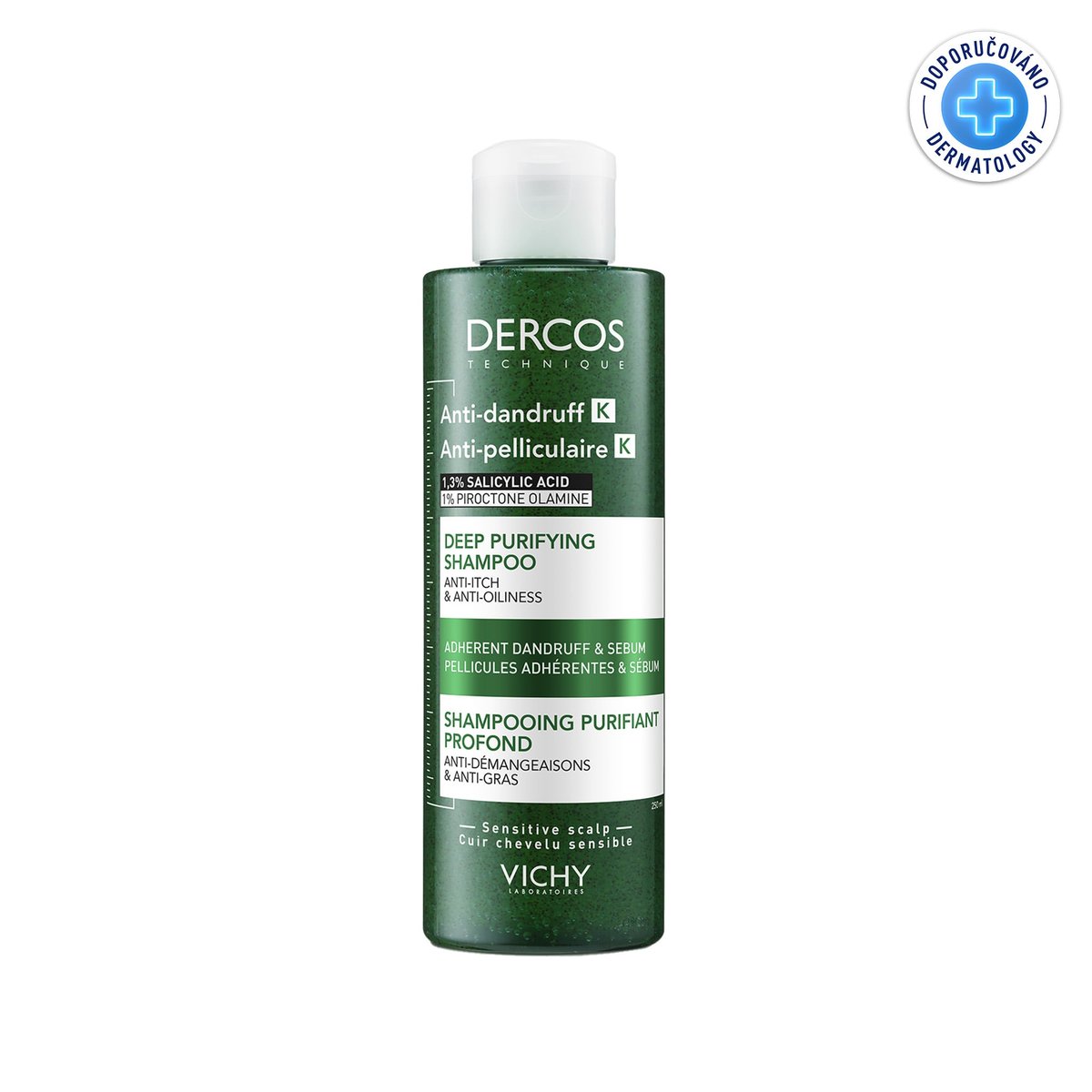 VICHY DERCOS Peelingový šampon proti lupům 250ml