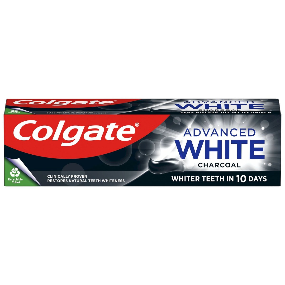 Colgate Advanced White Charcoal bělicí zubní pasta s aktivním uhlím 75 ml