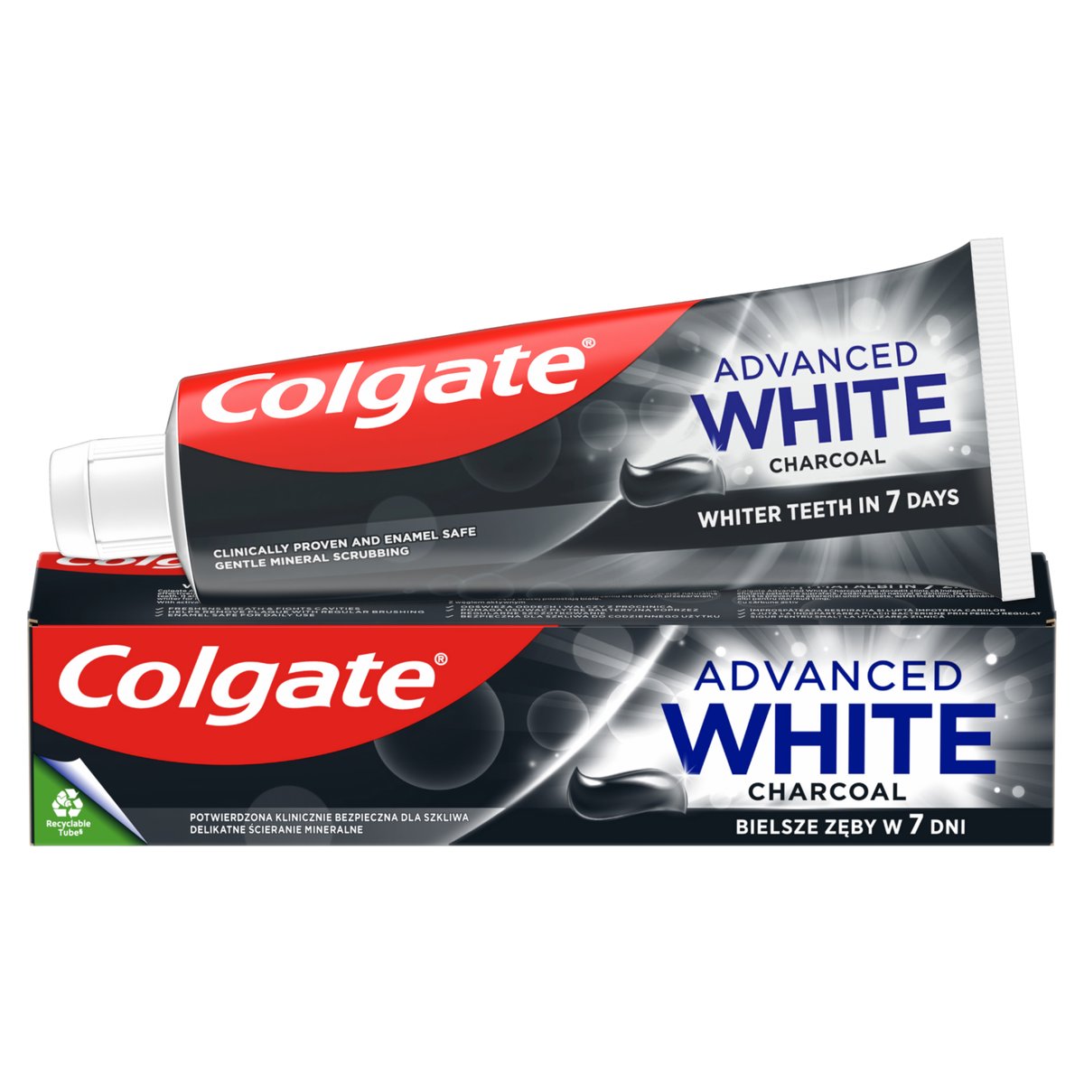 Levně Colgate Advanced White Charcoal bělicí zubní pasta