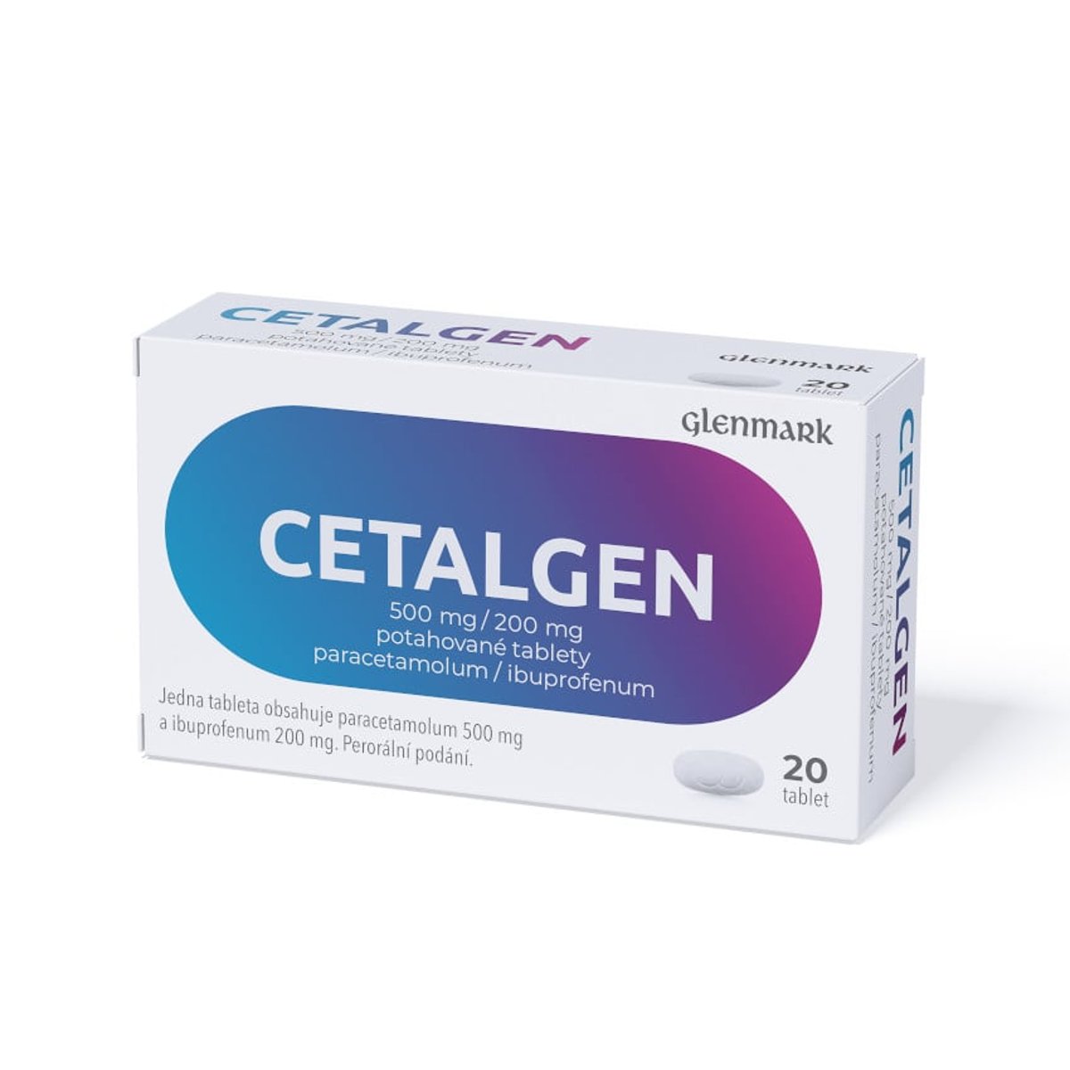 CETALGEN 500MG/200MG Potahovaná tableta 20