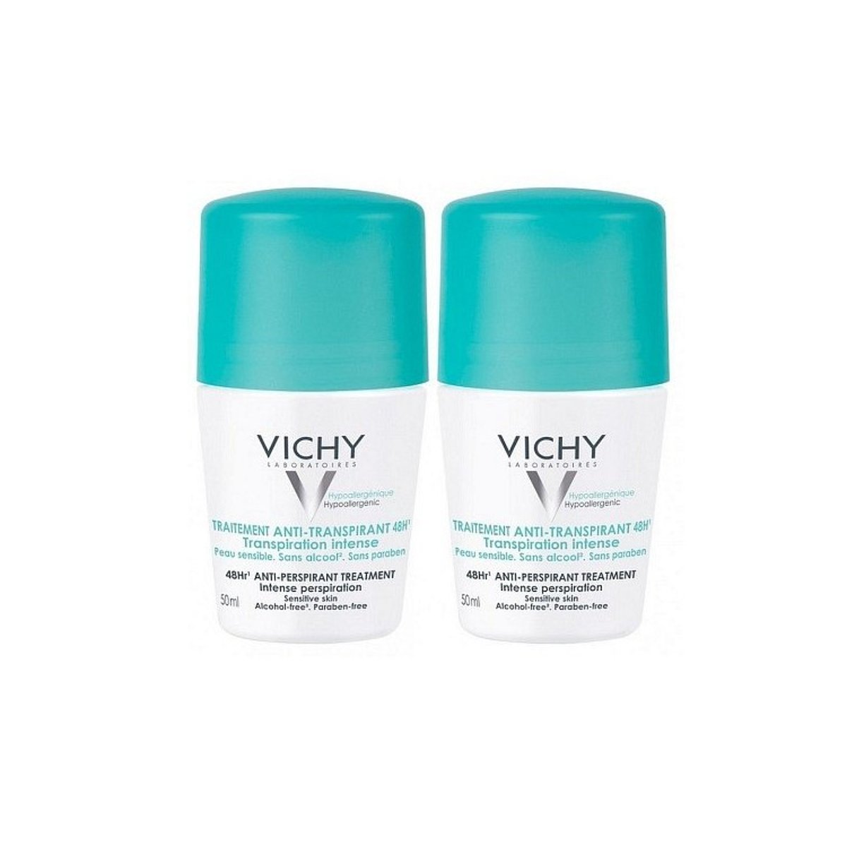 VICHY Roll-on proti nadměrnému pocení 48 hodin 2 x 50 ml DUOPACK