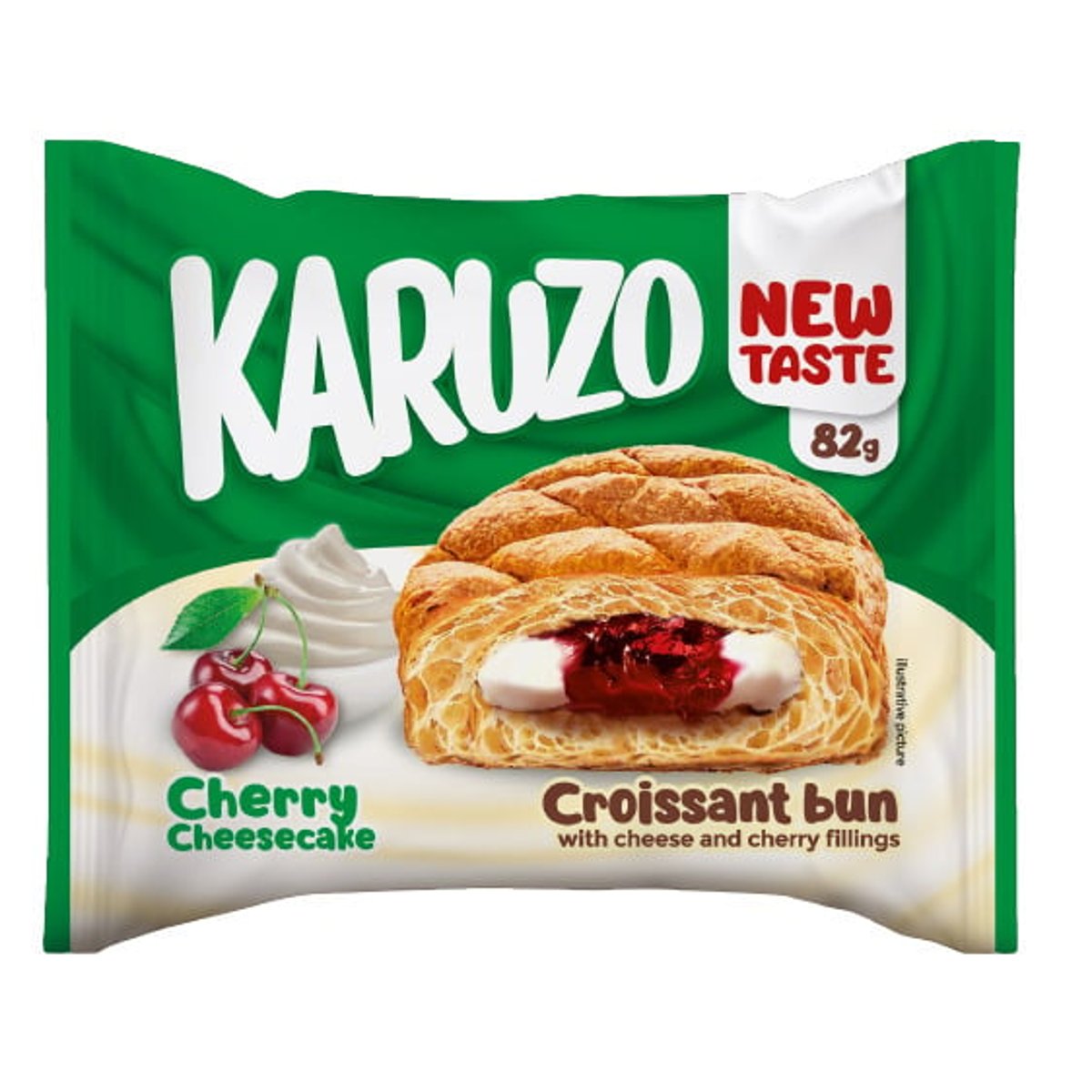 Karuzo Pita světlá s náplní cheesecake a třešeň