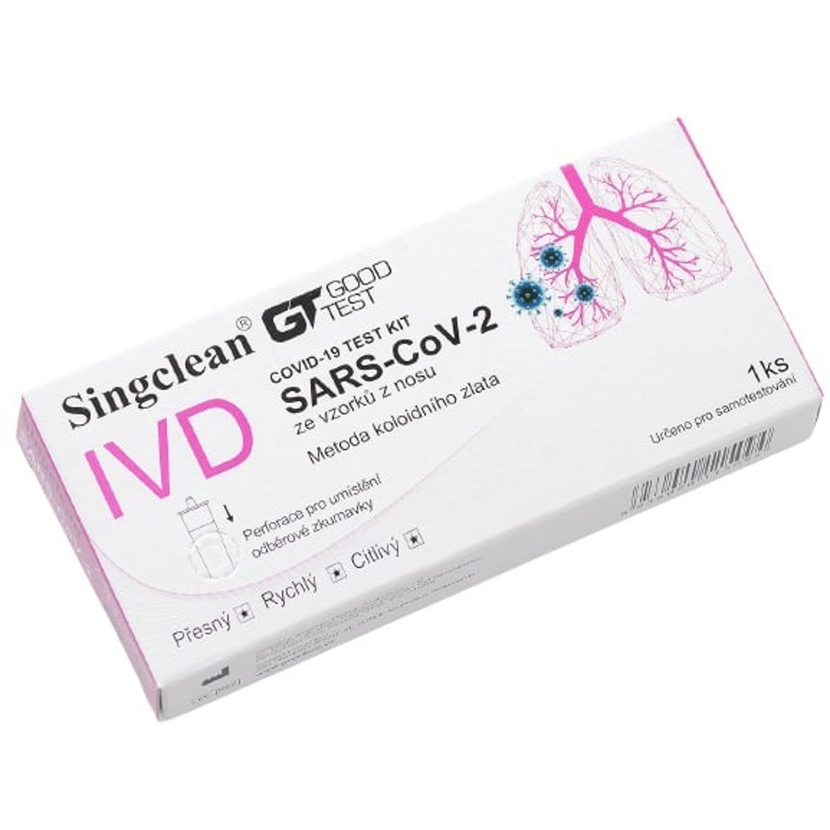 Singclean IVD antigenní COVID-19 rychlotest výtěrový