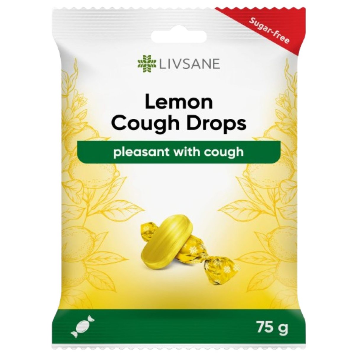 LIVSANE Bonbóny bylinné s vitaminy citron 75g