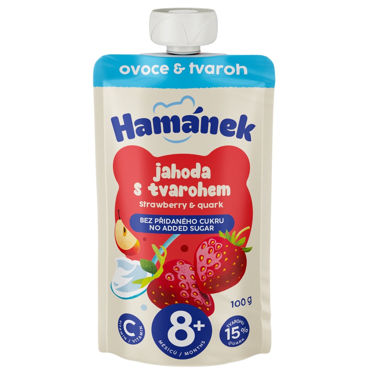 Hamánek Ovocná kapsička jahoda s tvarohem