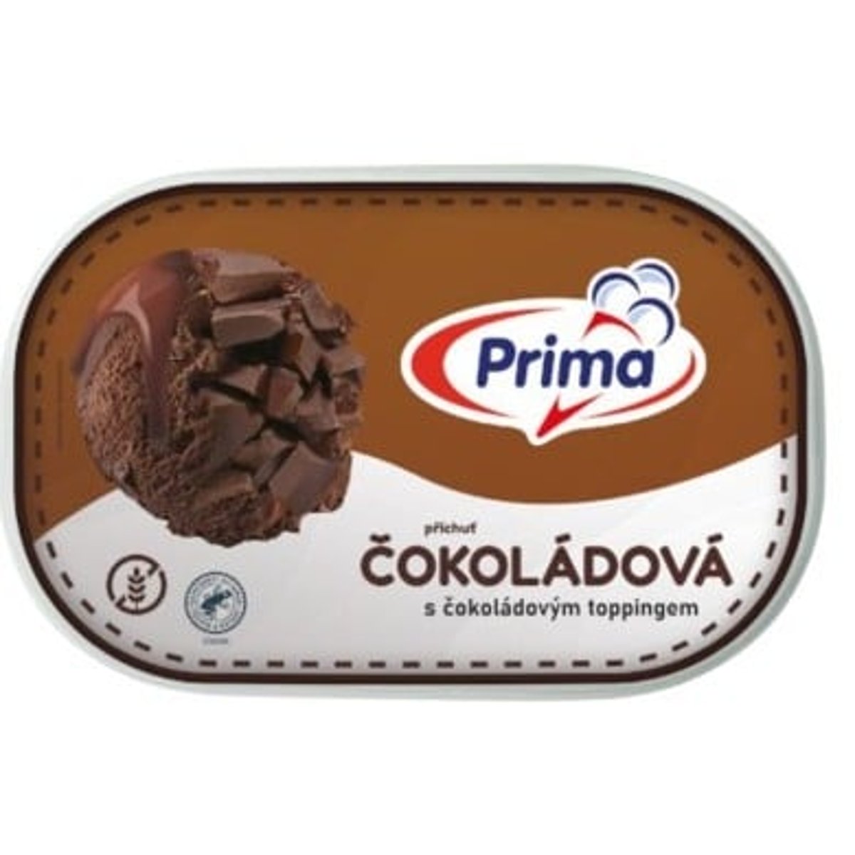 Levně Prima Čokoládová zmrzlina s čokoládovým toppingem