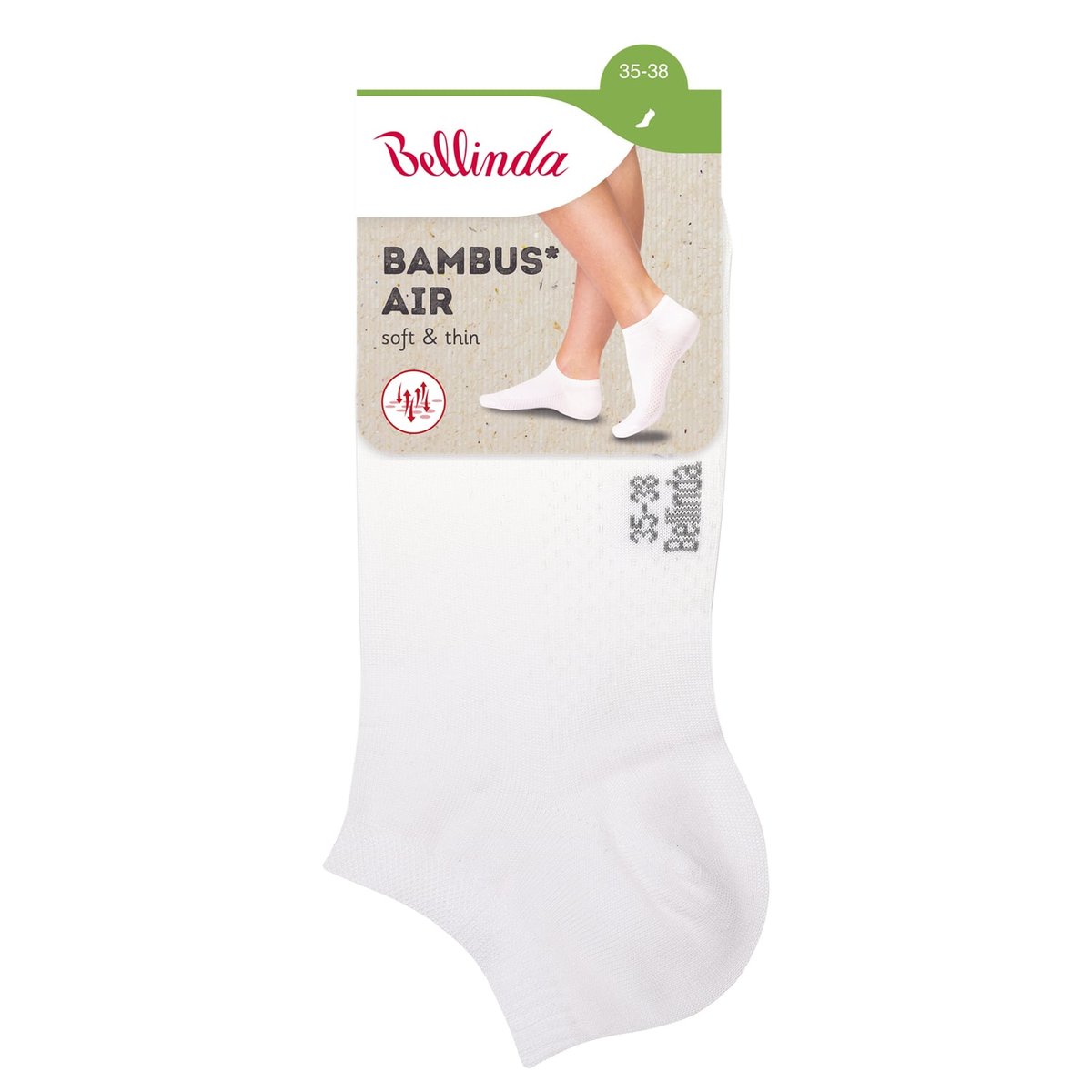 Bellinda Dámské bambusové ponožky bílé, velikosti 35–38