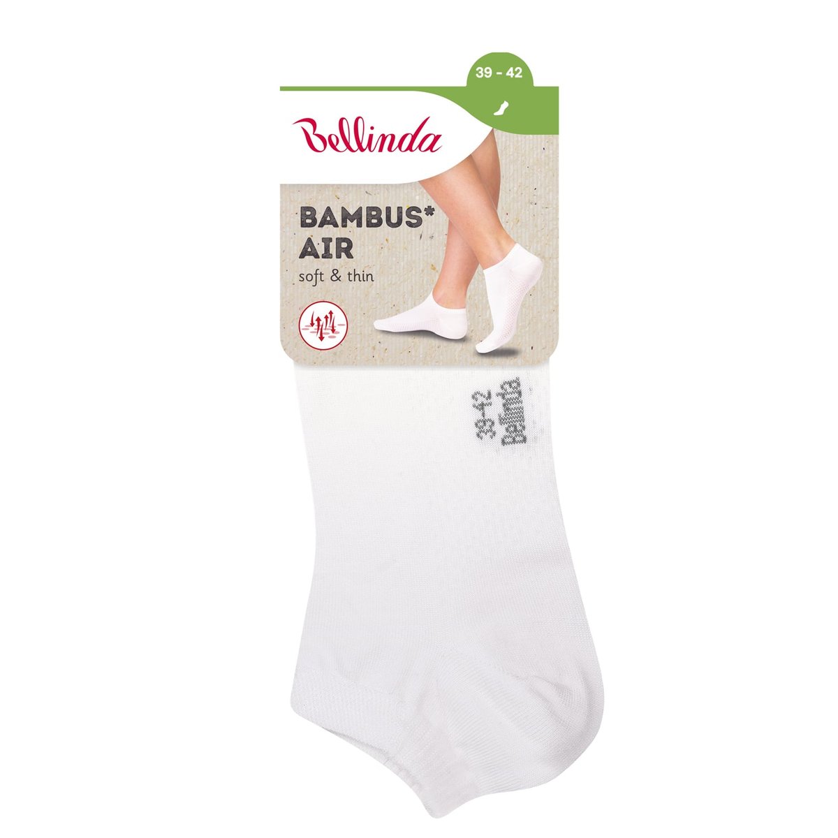 Bellinda Dámské bambusové ponožky bílé, velikosti 39–42
