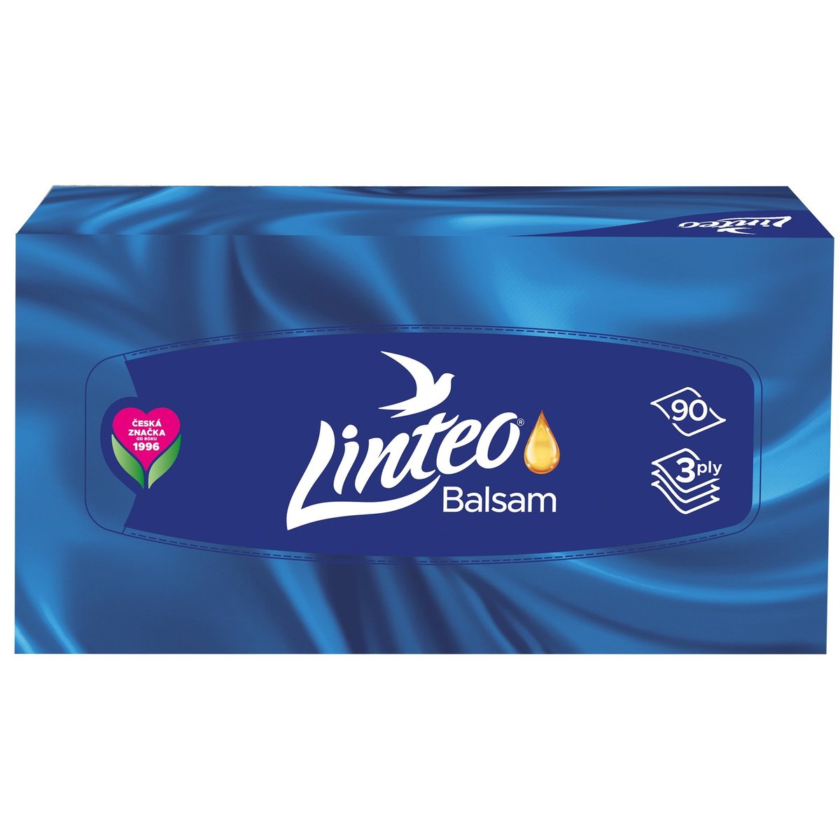 Linteo Papírové kapesníky s balzámem 3vrstvé box