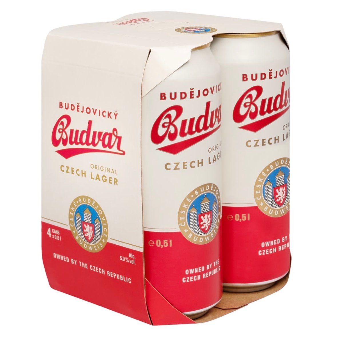 Budweiser Budvar Original světlý ležák 4×0,5 l plech