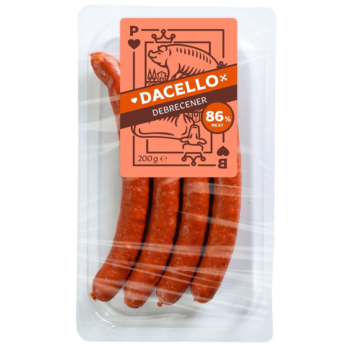 Dacello Debrecínské párky 86 %