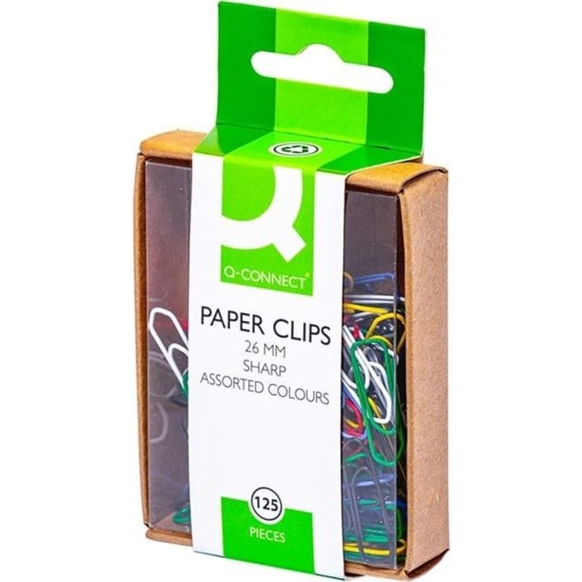 Kancelářské sponky Q-Connect, 26,0 mm, mix barev