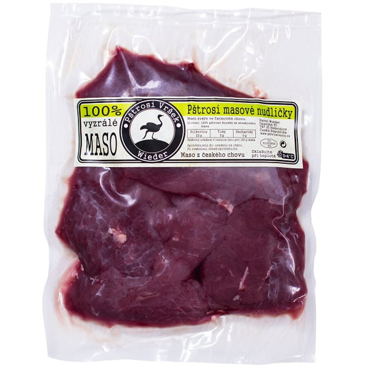 Farma Wieder Pštrosí masové nudličky