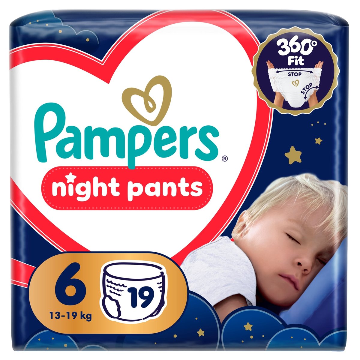 Pampers Night pants plenkové kalhotky 6 (13+ kg)