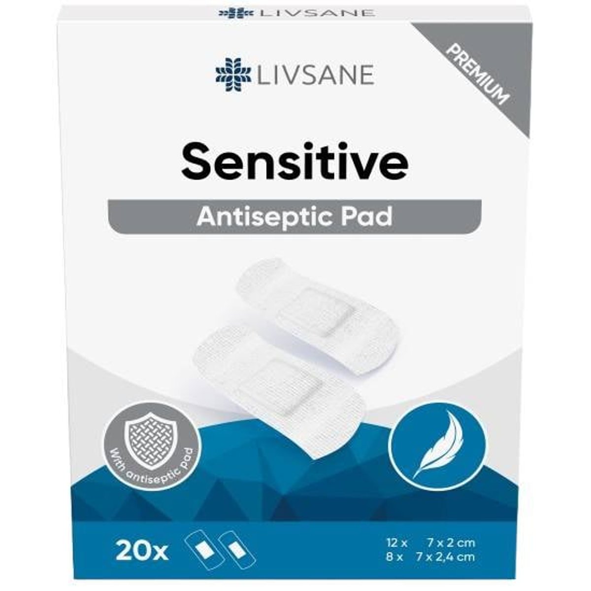 LIVSANE Náplasti Sensitive-proužky 20ks