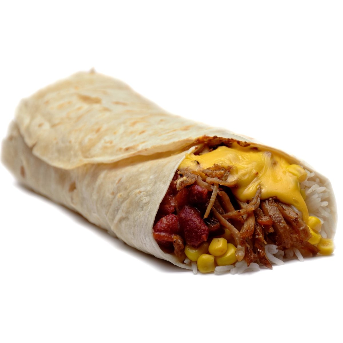 Fresh Fridge Vepřové burrito s čedarovou omáčkou