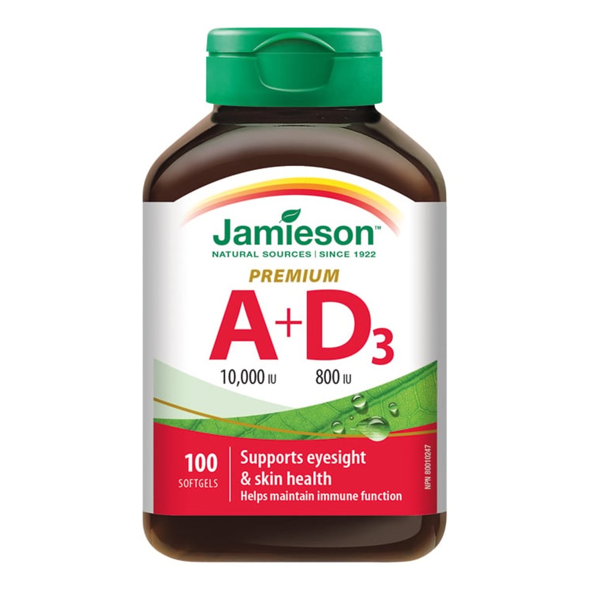 JAMIESON Vitamíny A+D 10000/800 IU Premium cps.100