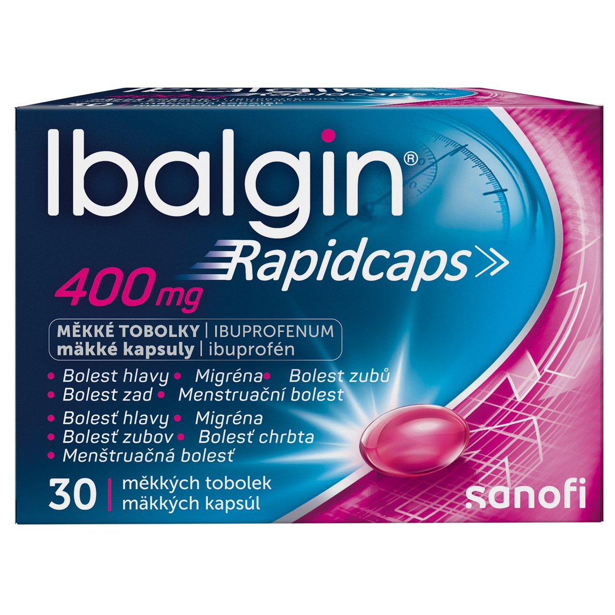 IBALGIN RAPIDCAPS 400MG Měkká tobolka 30
