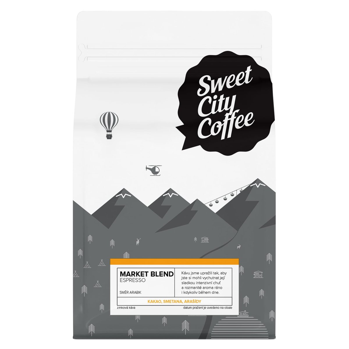 Sweet city coffee Market Blend Espresso zrnková káva