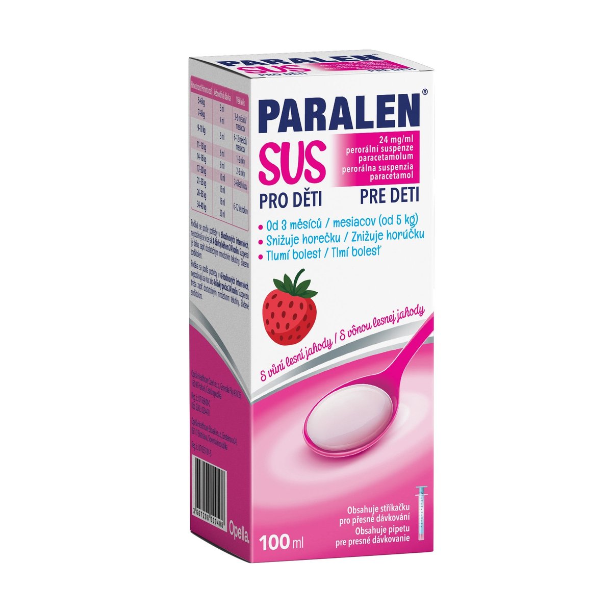 PARALEN SUS 24MG/ML Perorální suspenze 100ML