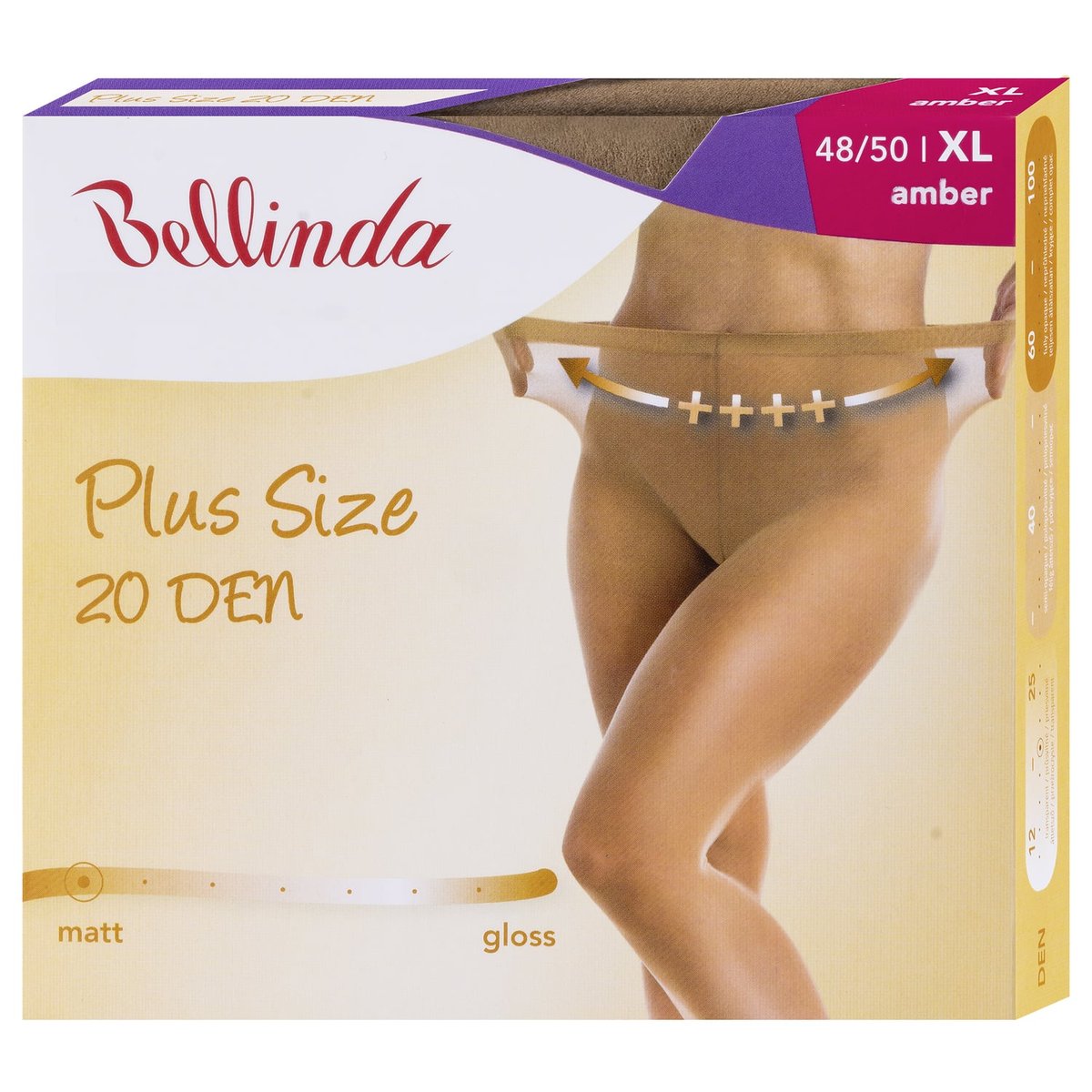 Bellinda Punčochové kalhoty Plus size, tělové, velikost XL