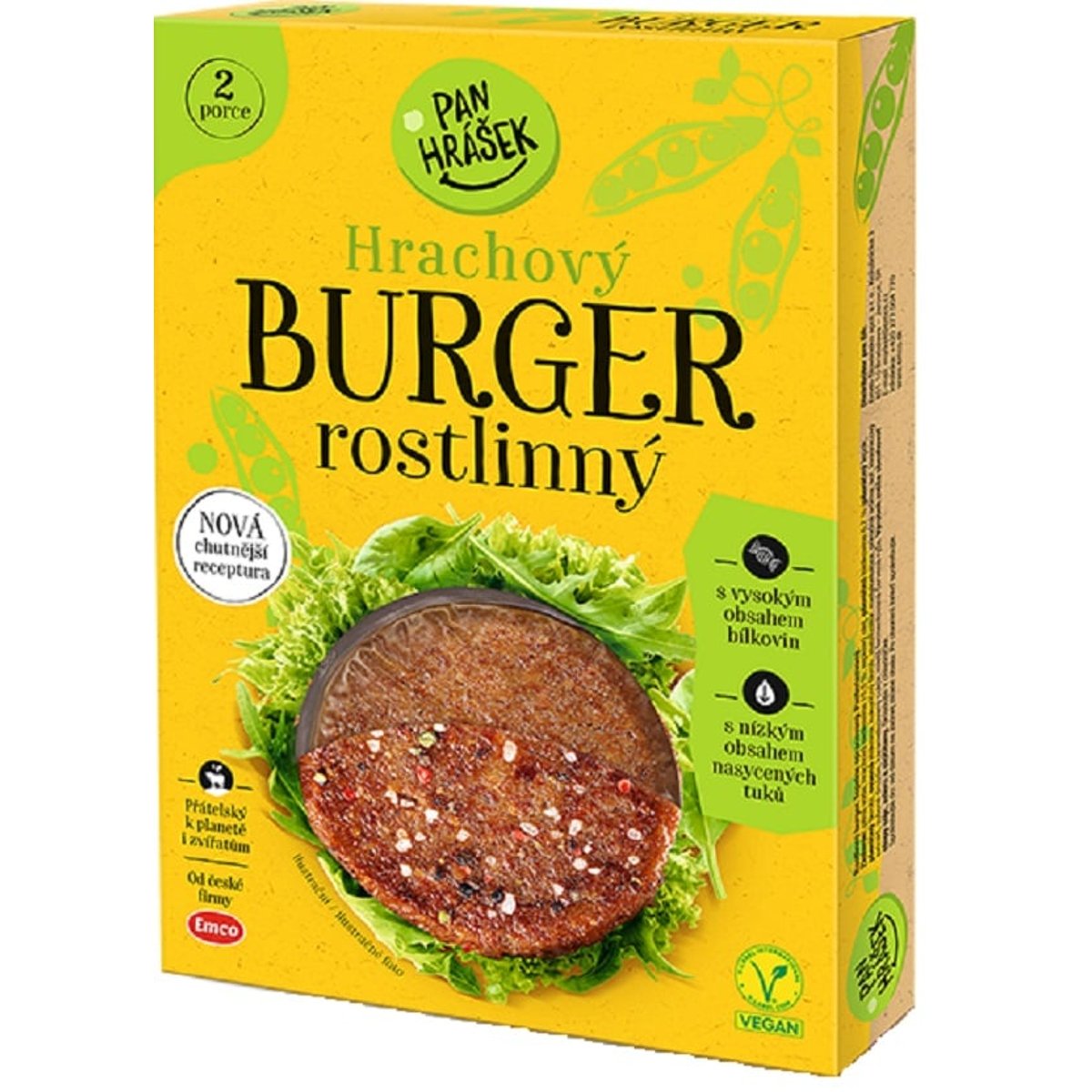 Pan Hrášek Rostlinný burger, 2 ks