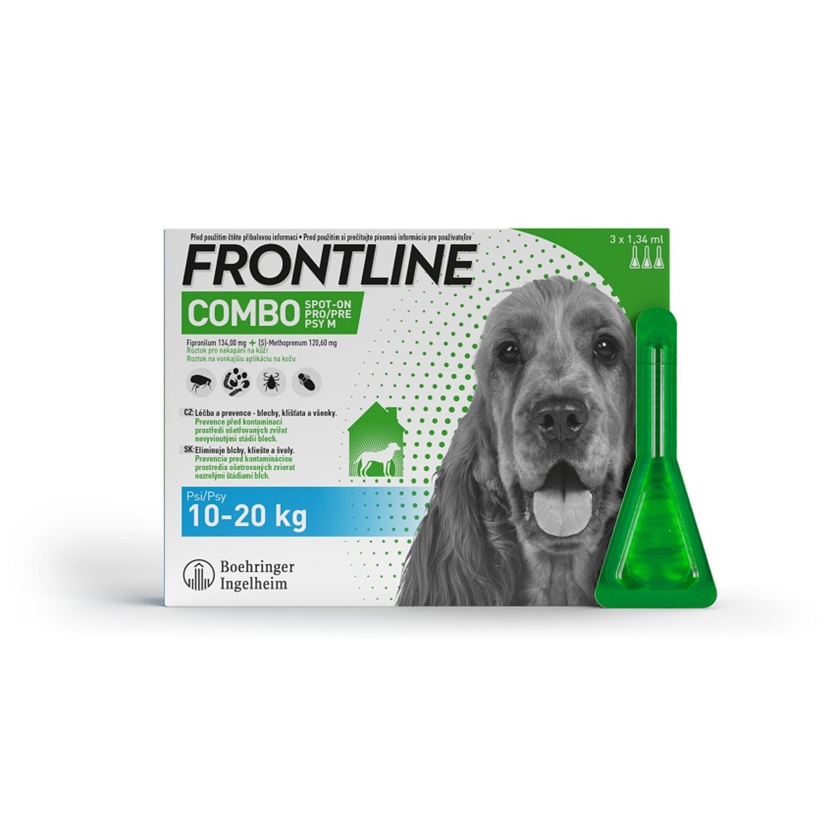 Levně Frontline Combo Spot on Dog 10-20kg pipet.3x1.34ml
