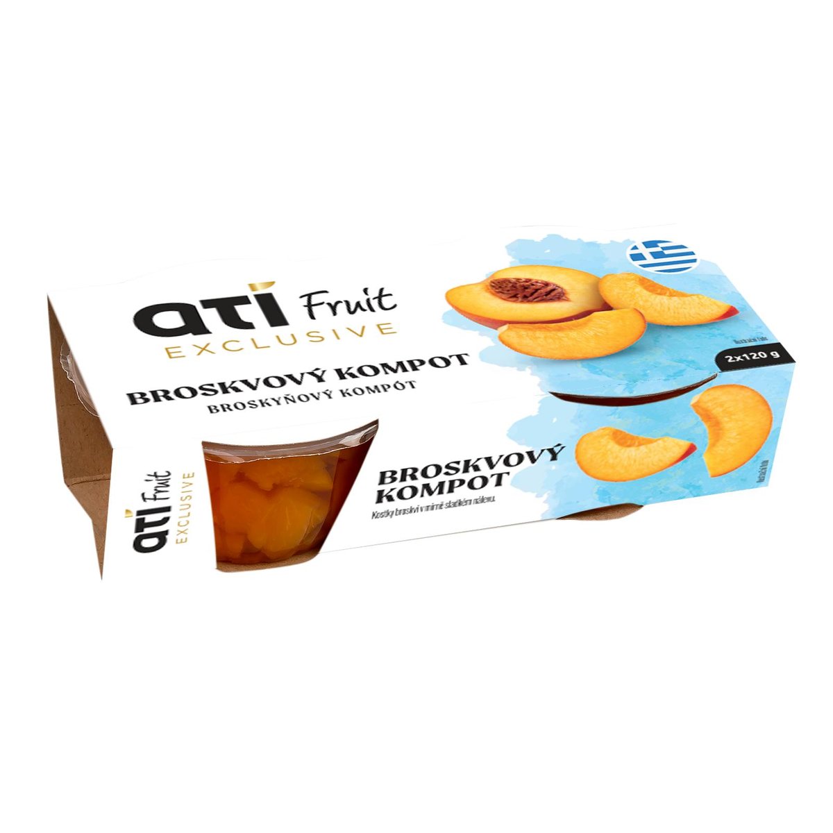 Ati Fruit Broskvový kompot Duo pack