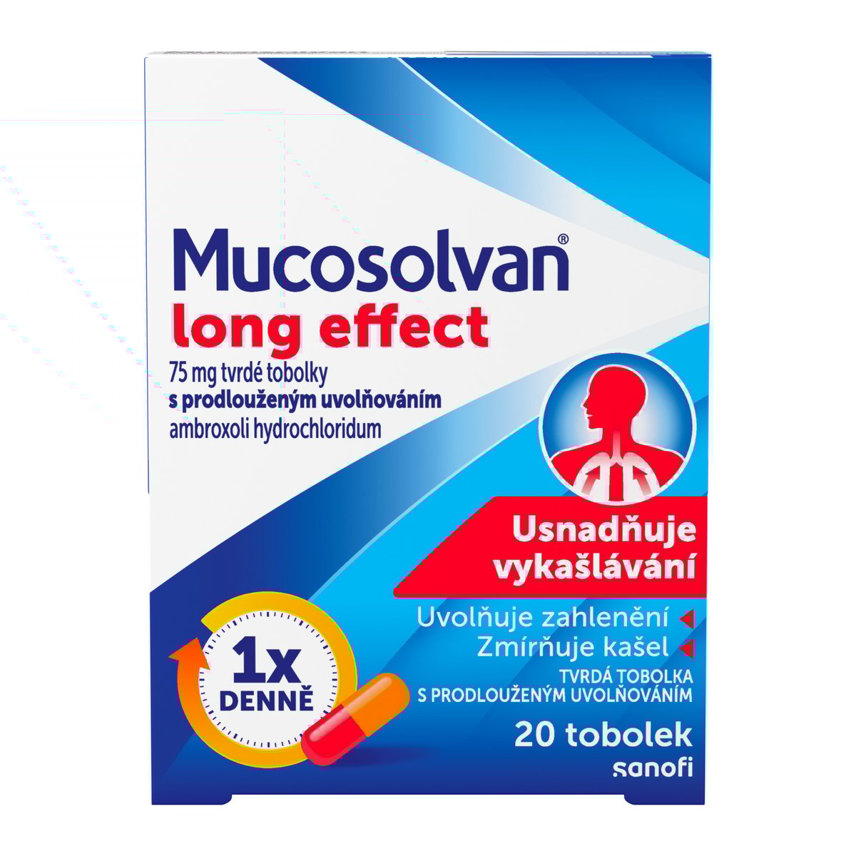 MUCOSOLVAN LONG EFFECT 75MG Tvrdá tobolka s prodlouženým uvolňováním 20