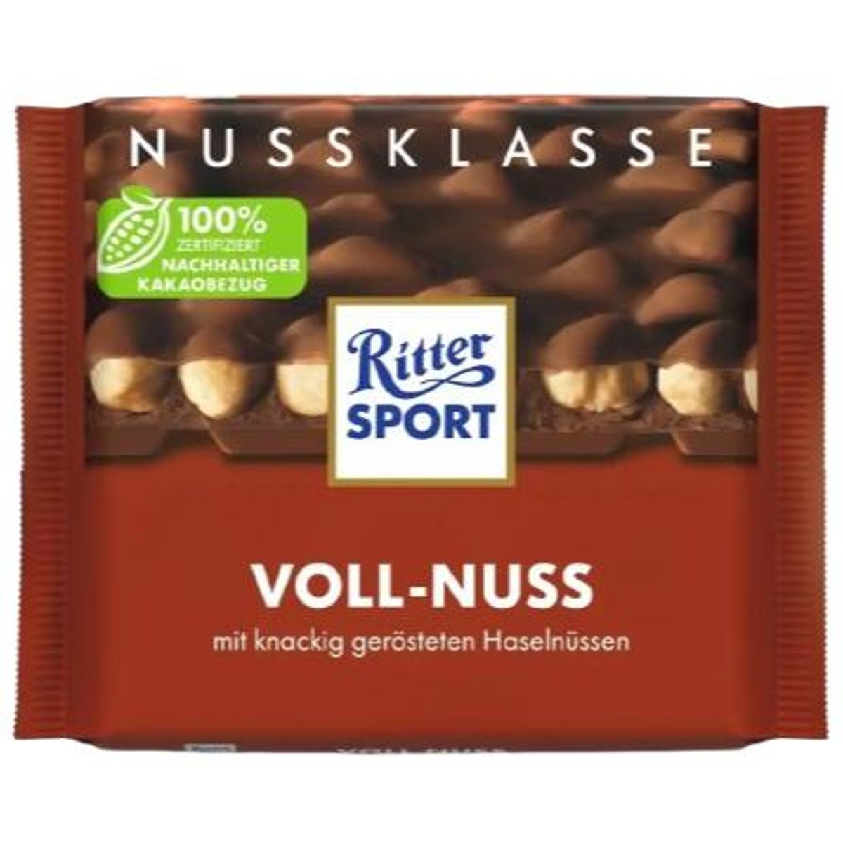 Ritter Sport Mléčná čokoláda s celými ořechy