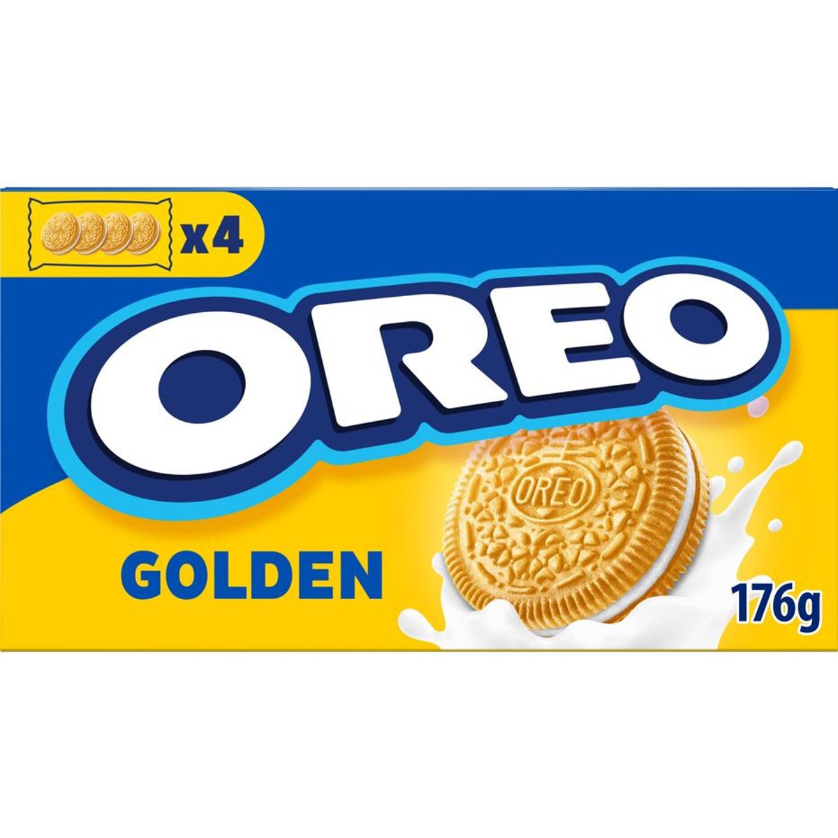OREO sušenky Golden s náplní s vanilkovou příchutí