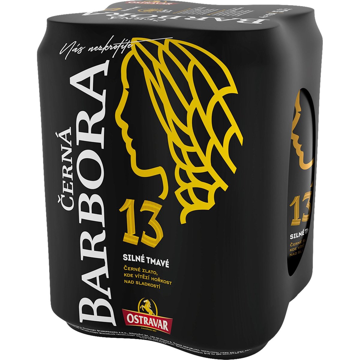 Ostravar Černá Barbora plech (4×0,5 l)