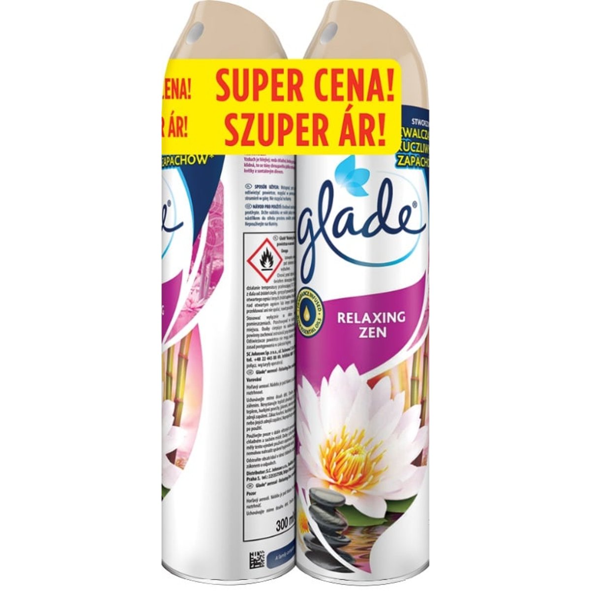 Osvěžovač vzduchu Glade - Relaxing zen, 2x 300 ml