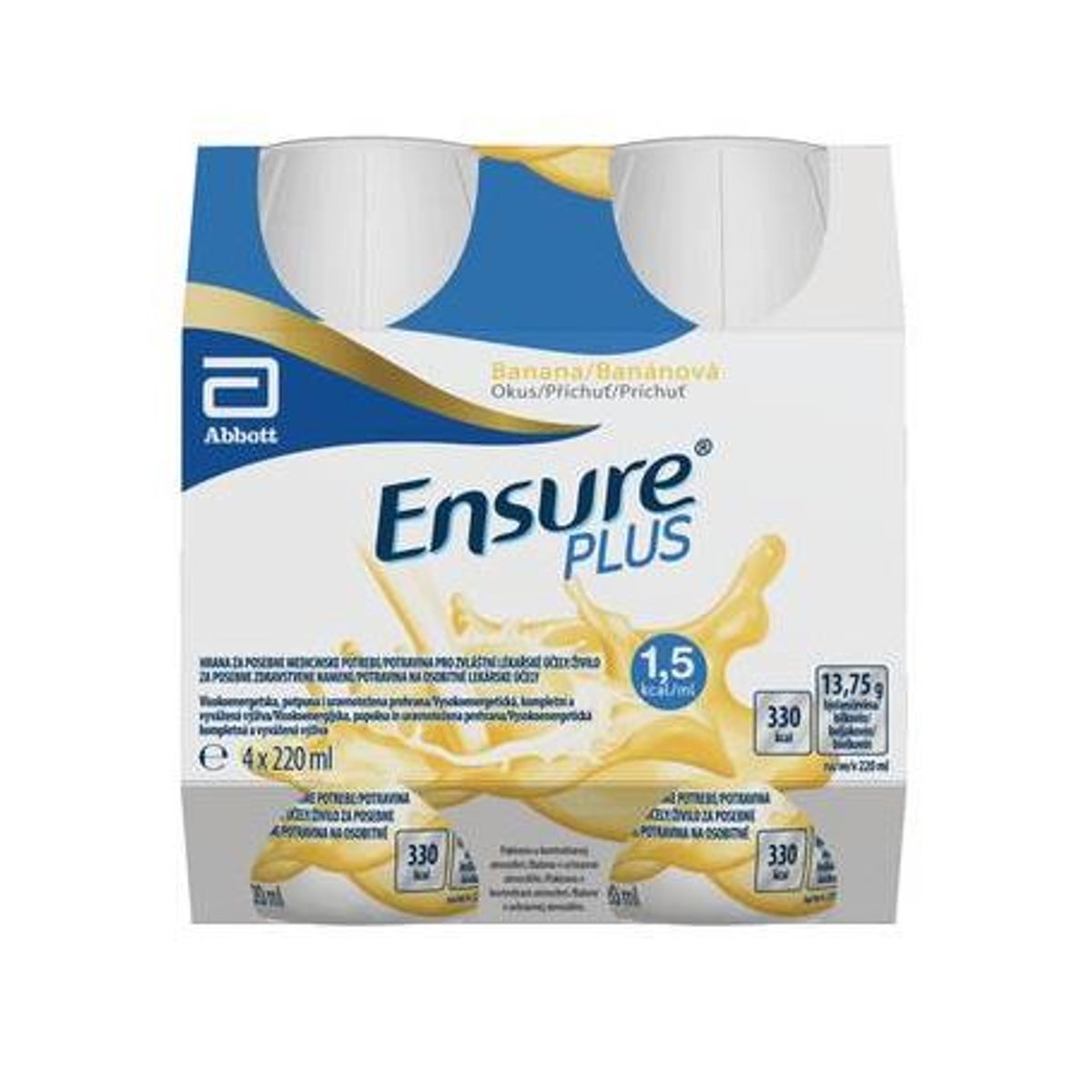 ENSURE PLUS BANÁNOVÁ PŘÍCHUŤ perorální roztok 4X220ML