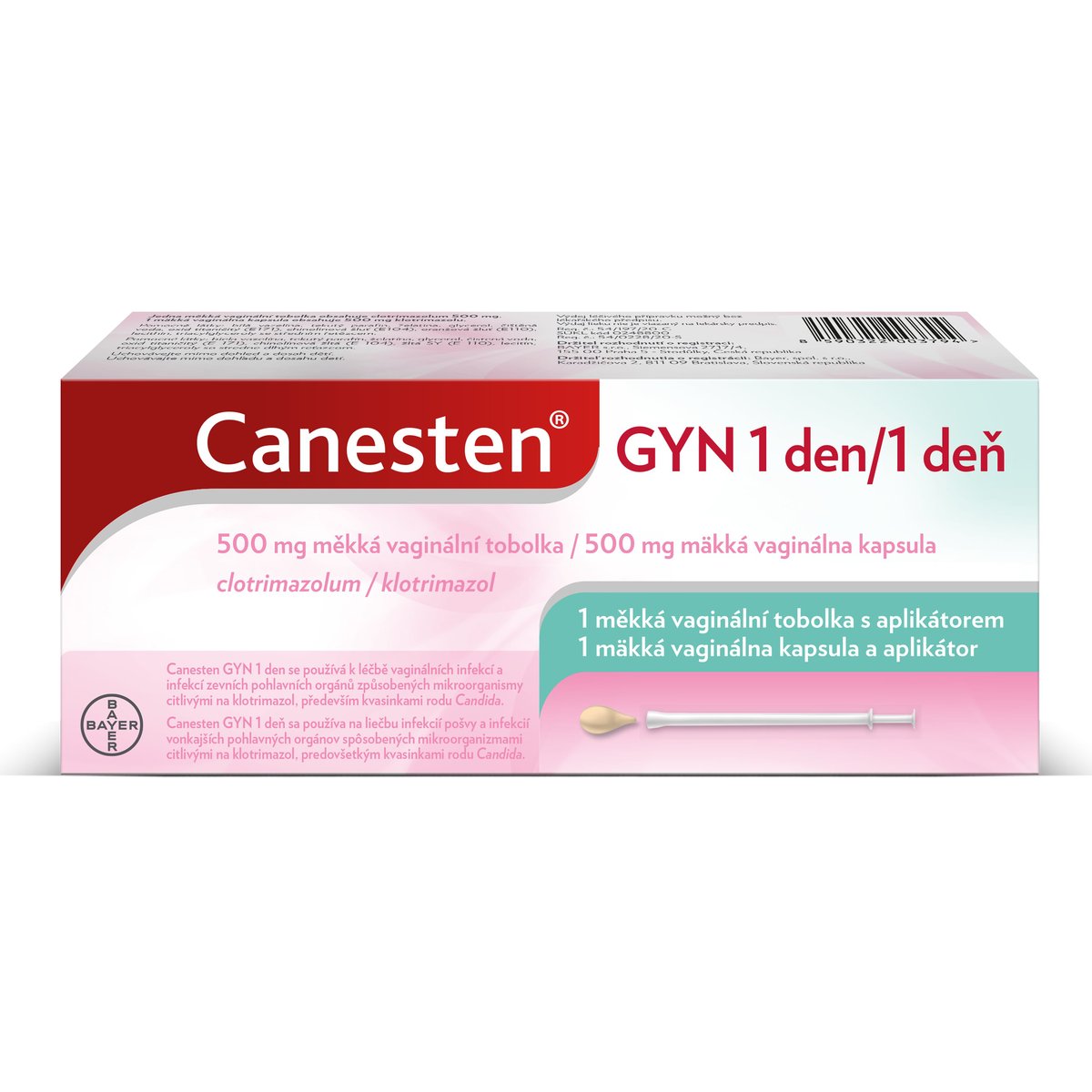 CANESTEN GYN 1 DEN 500MG Měkká vaginální tobolka 1 I