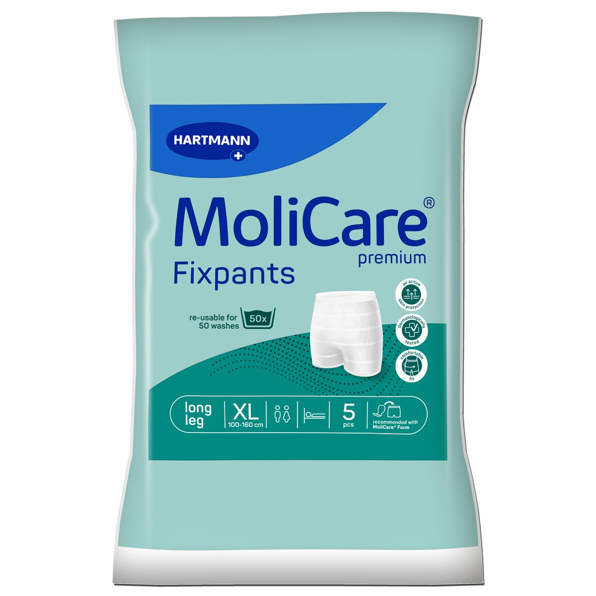 FIXAČNÍ KALHOTKY MOLICARE PREMIUM FIXPANTS XL OBVOD BOKŮ 100-160CM,5KS