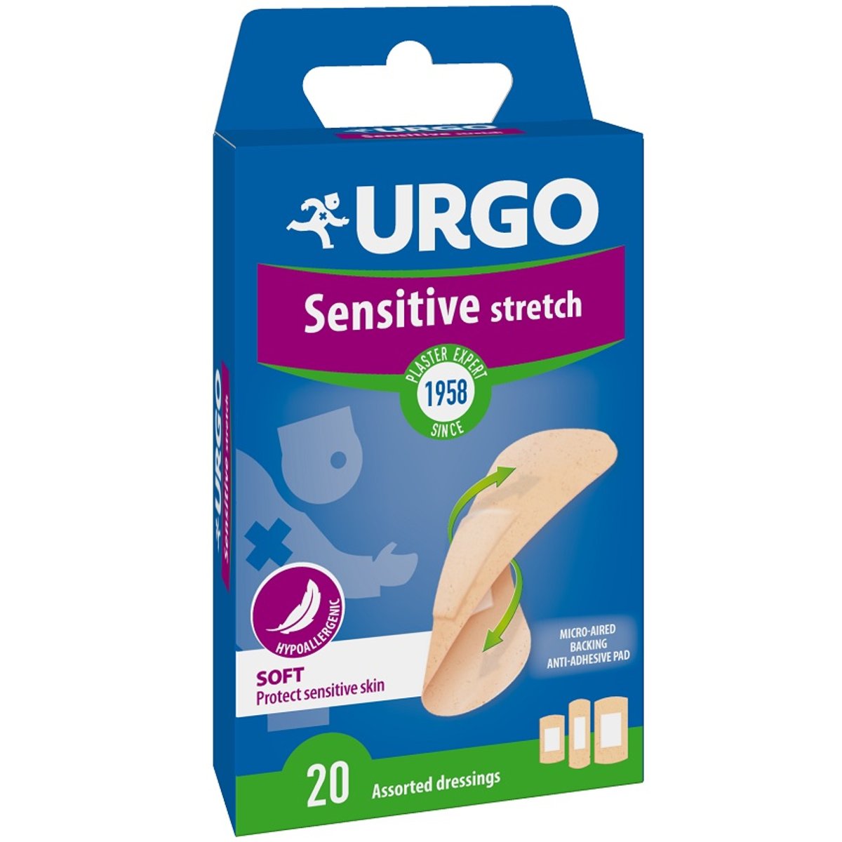 URGO SENSITIVE Citlivá pokožka náplast 20ks
