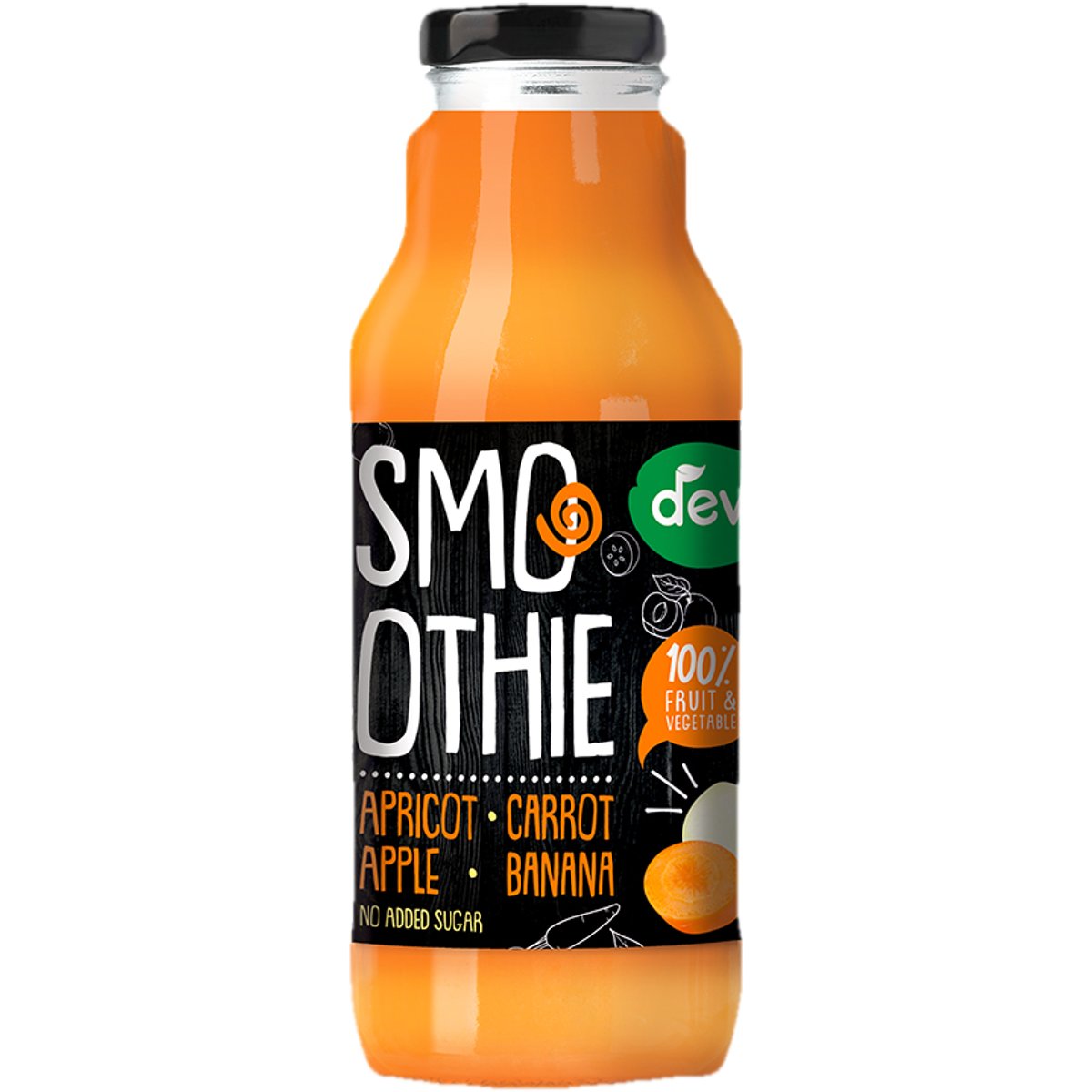 Deva - ovocné smoothie - meruňka, mrkev, jablko, banán, 300 ml
