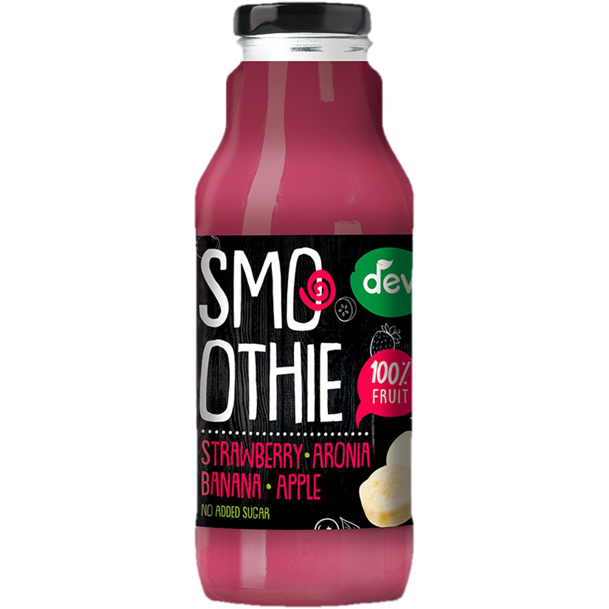 Deva - ovocné smoothie - jahoda, arónie, banán, jablko, 300 ml