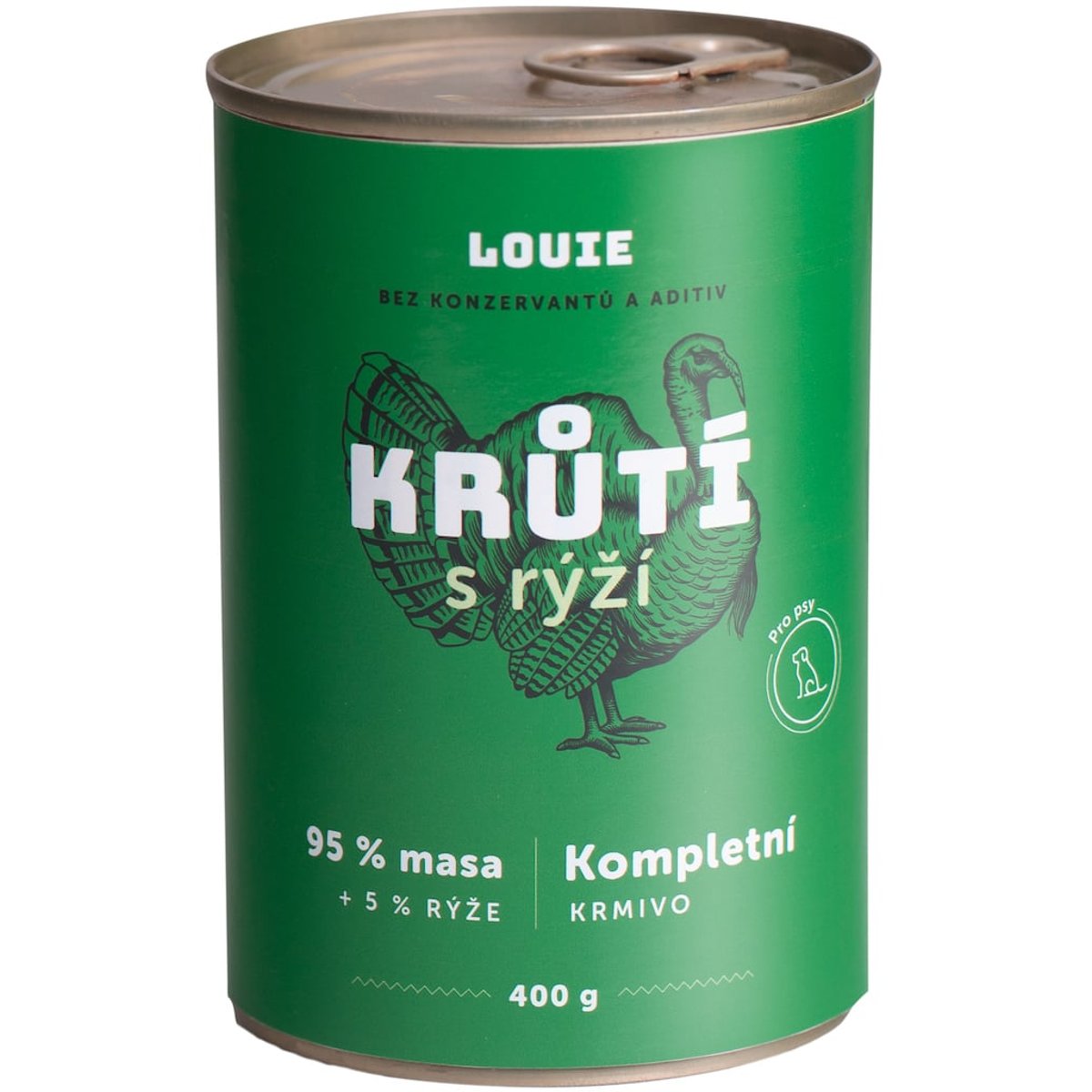 Levně Louie Kompletní krmivo krůtí s rýží pro psy