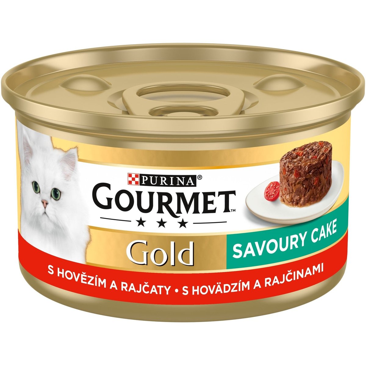 Gourmet Gold Savoury Cake konzerva pro kočky hovězí