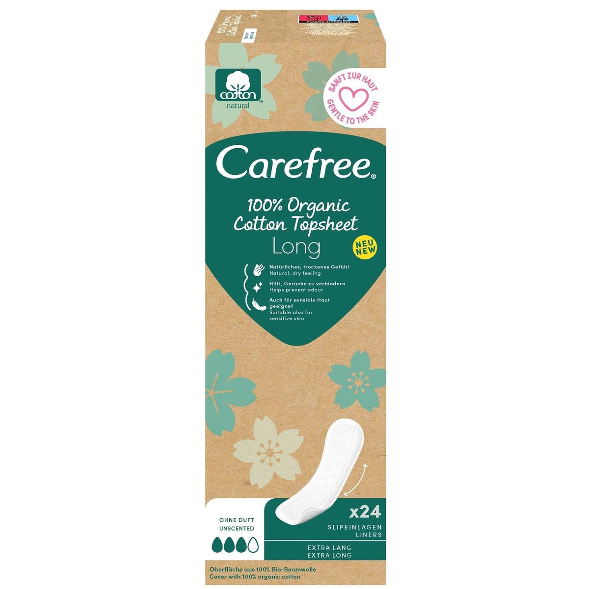 Carefree Organic Cotton Long slipové vložky