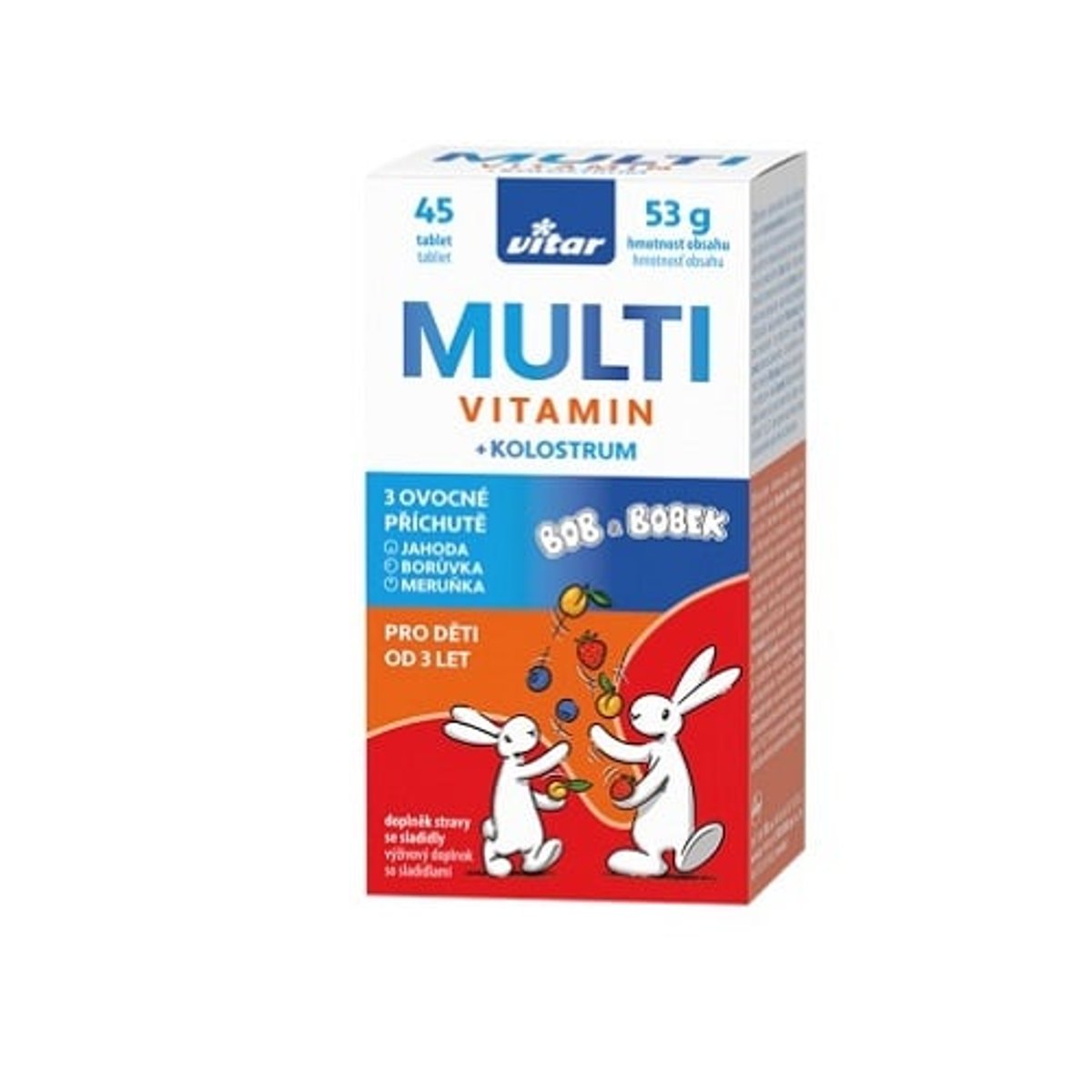 Vitar Kids Multivitamin + kolostrum, 45 tablet