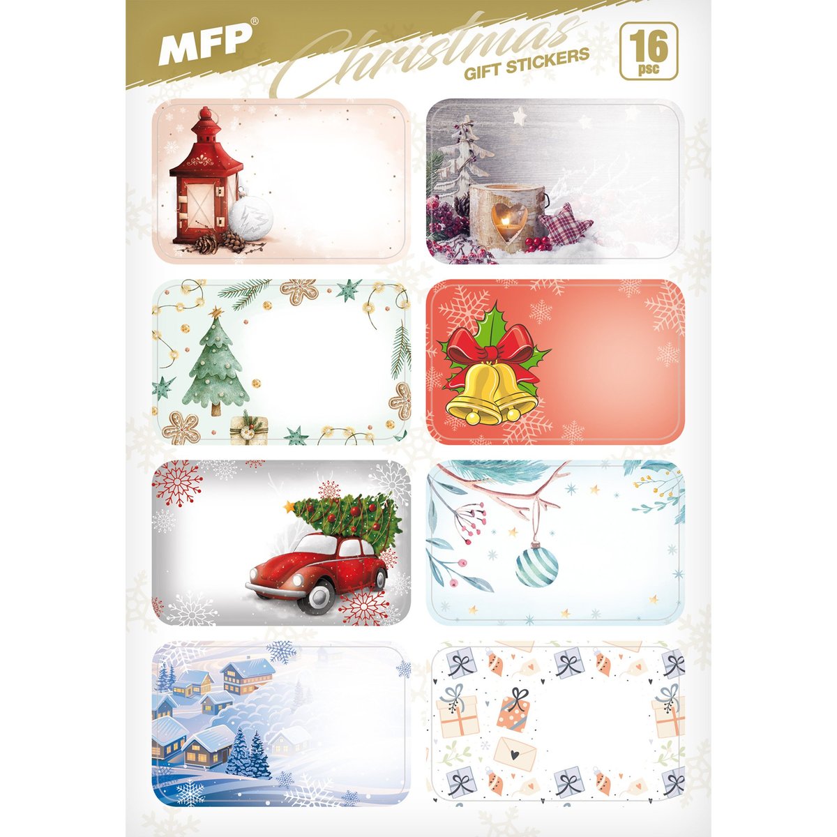 Vánoční samolepky na dárky